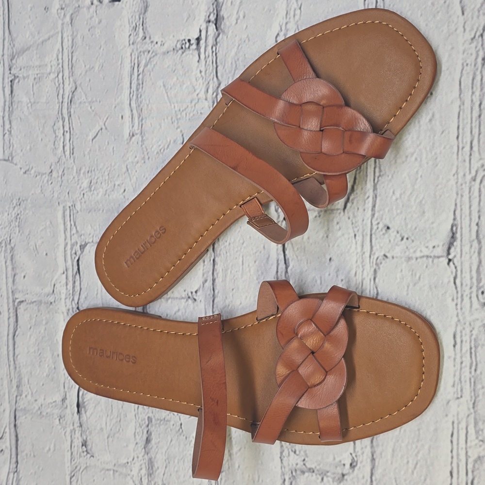 Maurices Braided Strap Sandals 9.5, Slip On